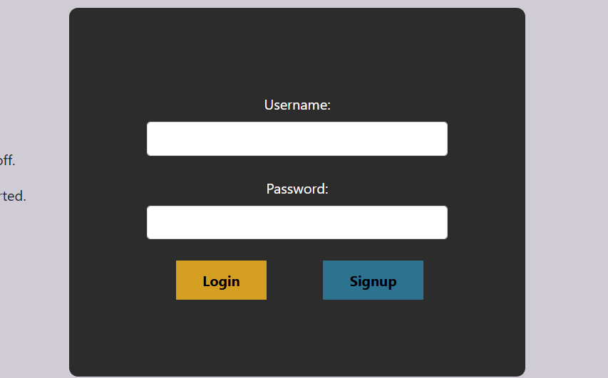 Login page project